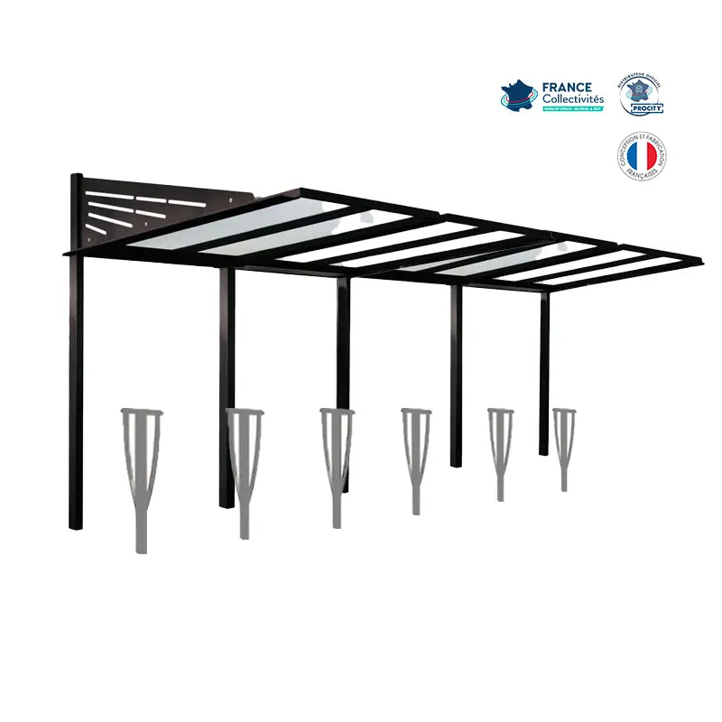Pack abri vélos Conviviale + appuis au choix - 12 places Procity