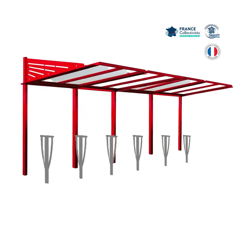Pack abri vélos Conviviale + appuis au choix - 12 places Procity