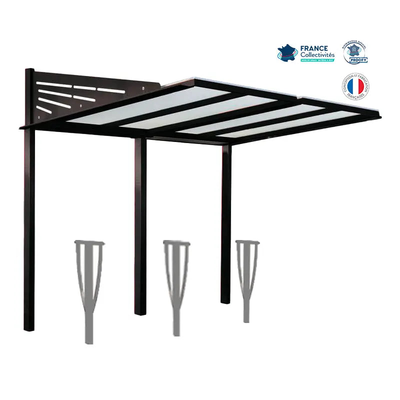 Pack abri vélos Conviviale + appuis au choix - 6 places Procity