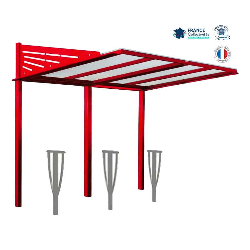 Pack abri vélos Conviviale + appuis au choix - 6 places Procity