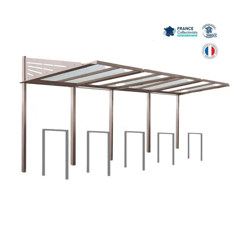 Pack abri vélos Conviviale + appuis au choix - 10 places Procity