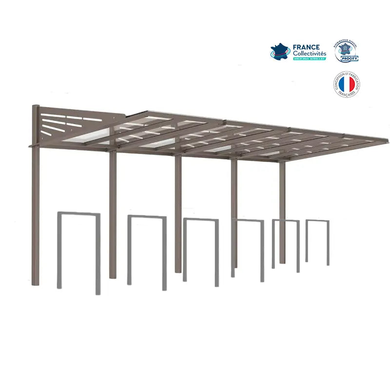 Pack abri vélos Conviviale + appuis au choix - 12 places Procity
