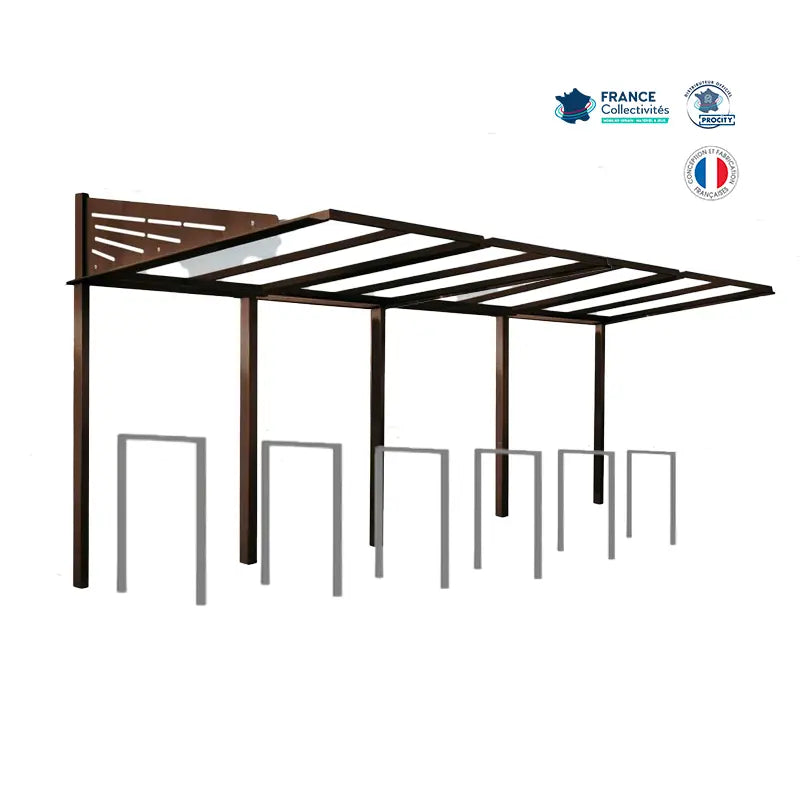Pack abri vélos Conviviale + appuis au choix - 12 places Procity