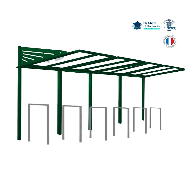 Pack abri vélos Conviviale + appuis au choix - 12 places Procity