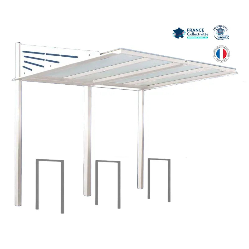 Pack abri vélos Conviviale + appuis au choix - 6 places Procity