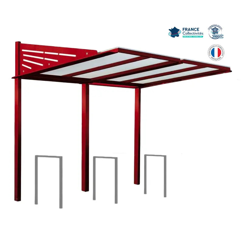 Pack abri vélos Conviviale + appuis au choix - 6 places Procity