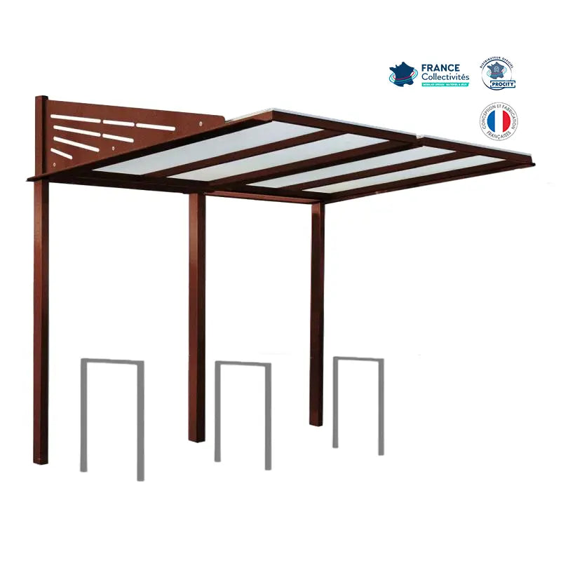 Pack abri vélos Conviviale + appuis au choix - 6 places Procity