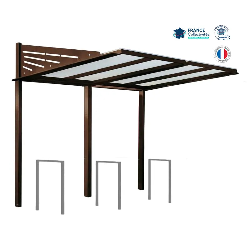 Pack abri vélos Conviviale + appuis au choix - 6 places Procity