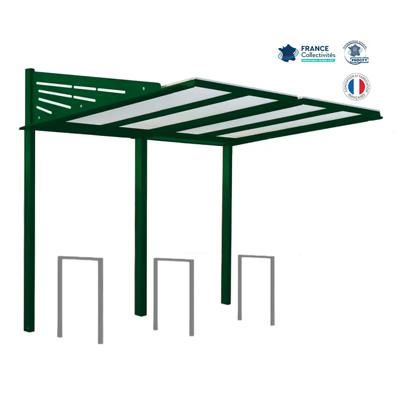 Pack abri vélos Conviviale + appuis au choix - 6 places Procity