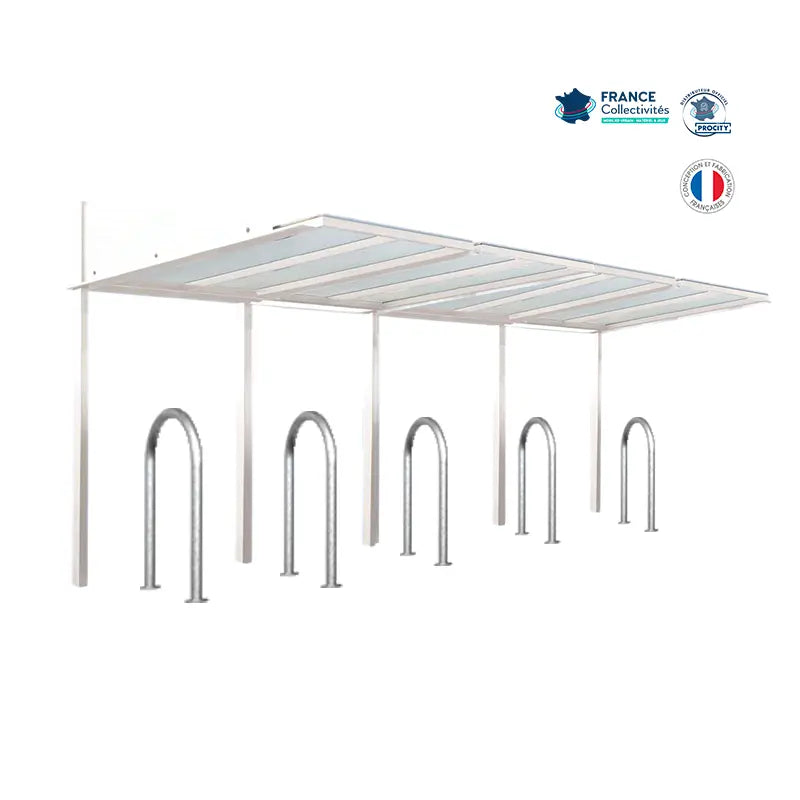 Pack abri vélos Conviviale + appuis au choix - 10 places Procity