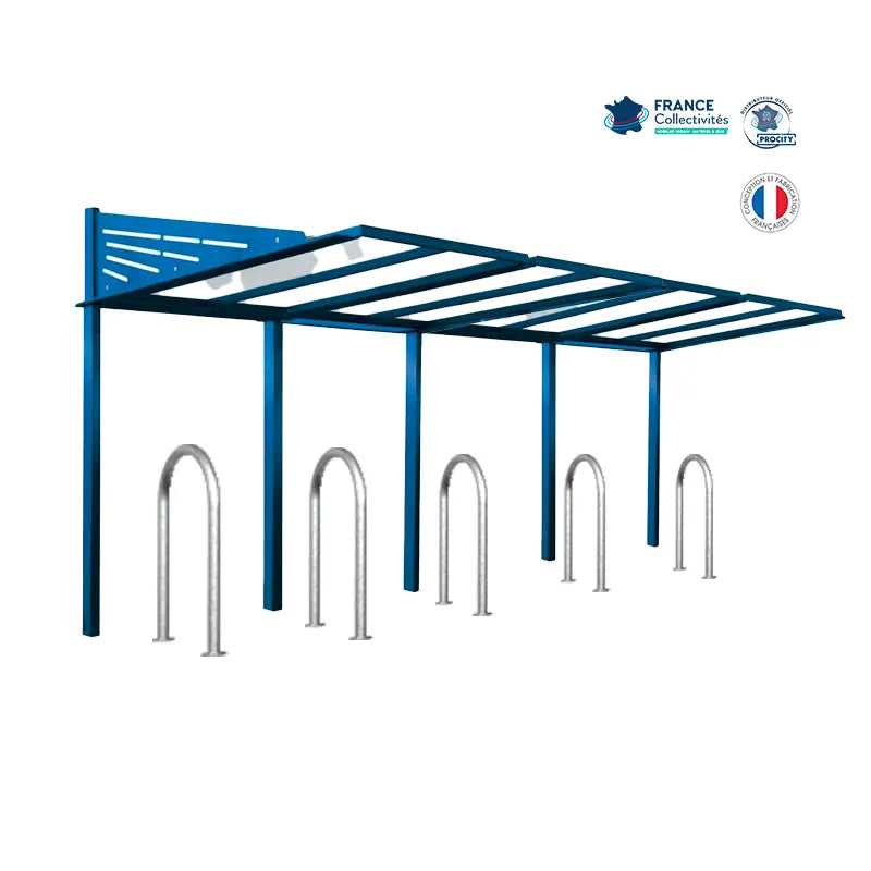 Pack abri vélos Conviviale + appuis au choix - 10 places Procity