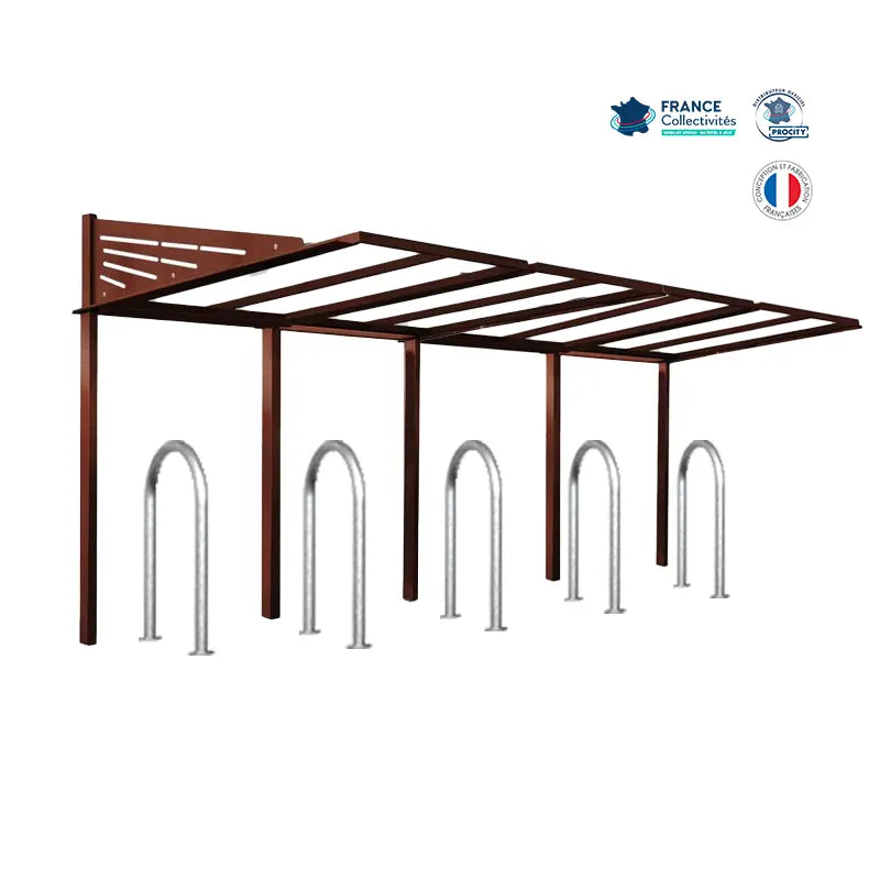 Pack abri vélos Conviviale + appuis au choix - 10 places Procity