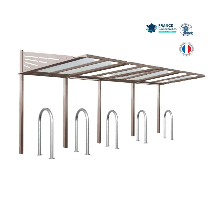 Pack abri vélos Conviviale + appuis au choix - 10 places Procity