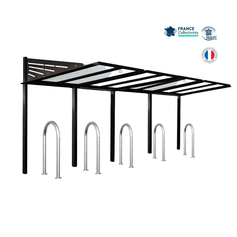 Pack abri vélos Conviviale + appuis au choix - 10 places Procity