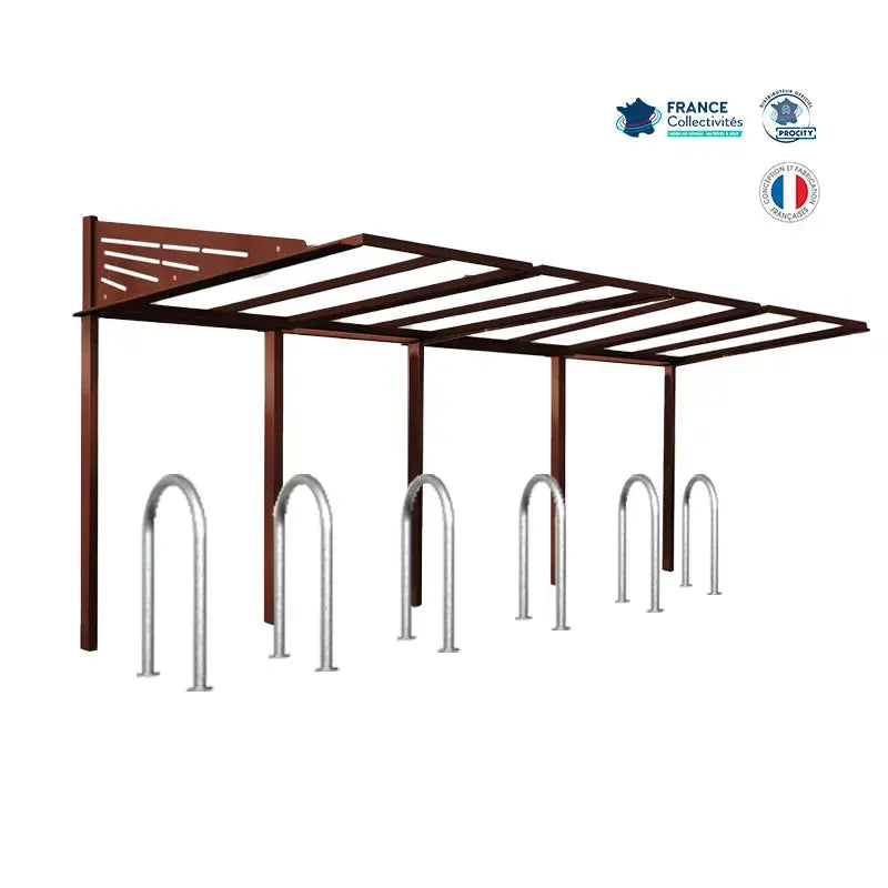 Pack abri vélos Conviviale + appuis au choix - 12 places Procity