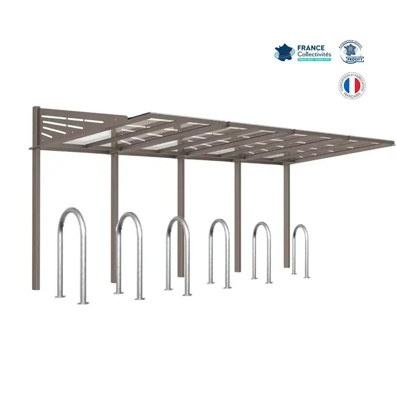 Pack abri vélos Conviviale + appuis au choix - 12 places Procity