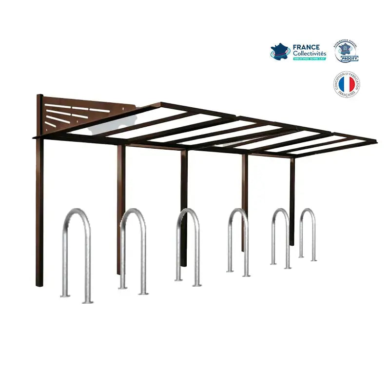 Pack abri vélos Conviviale + appuis au choix - 12 places Procity