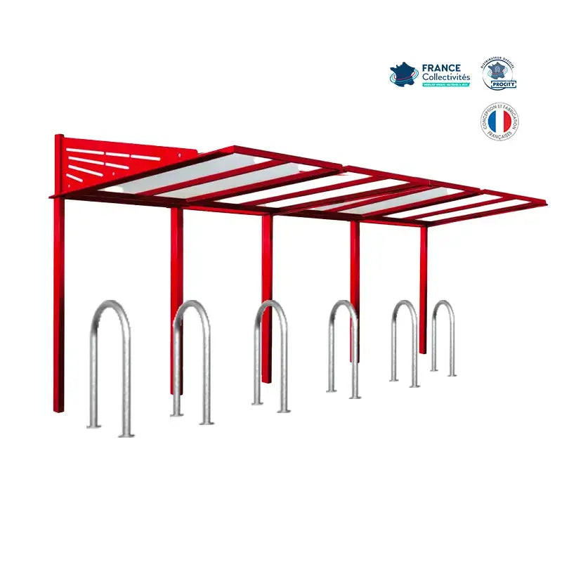 Pack abri vélos Conviviale + appuis au choix - 12 places Procity