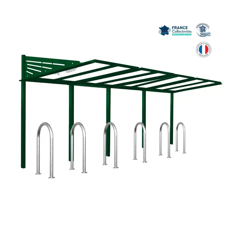 Pack abri vélos Conviviale + appuis au choix - 12 places Procity