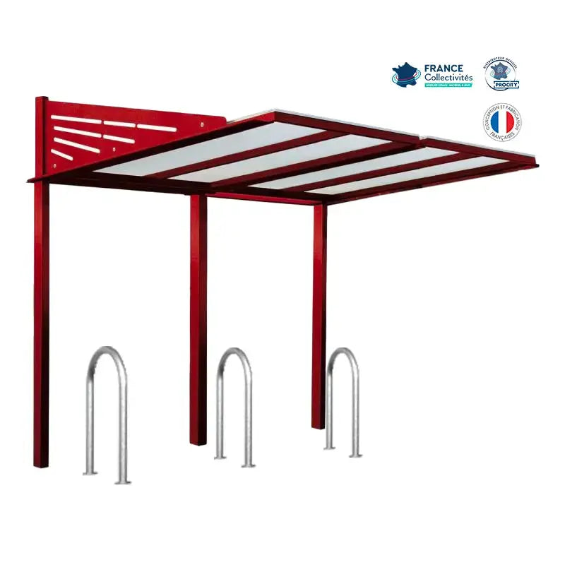 Pack abri vélos Conviviale + appuis au choix - 6 places Procity