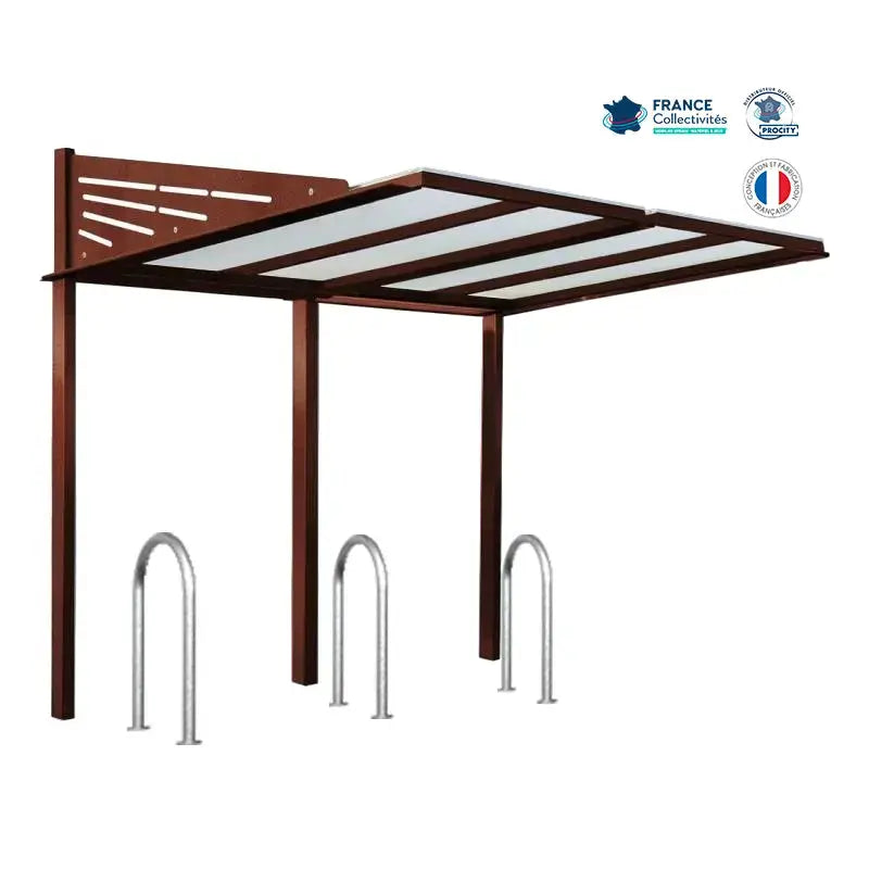 Pack abri vélos Conviviale + appuis au choix - 6 places Procity