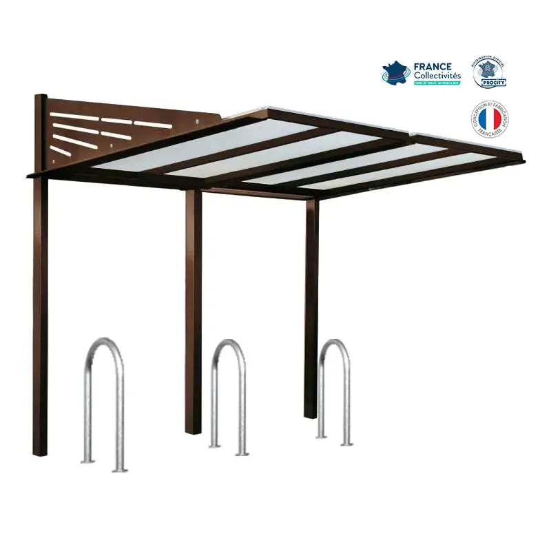 Pack abri vélos Conviviale + appuis au choix - 6 places Procity