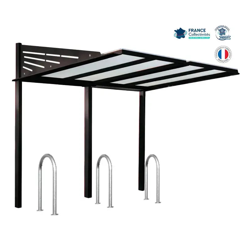 Pack abri vélos Conviviale + appuis au choix - 6 places Procity