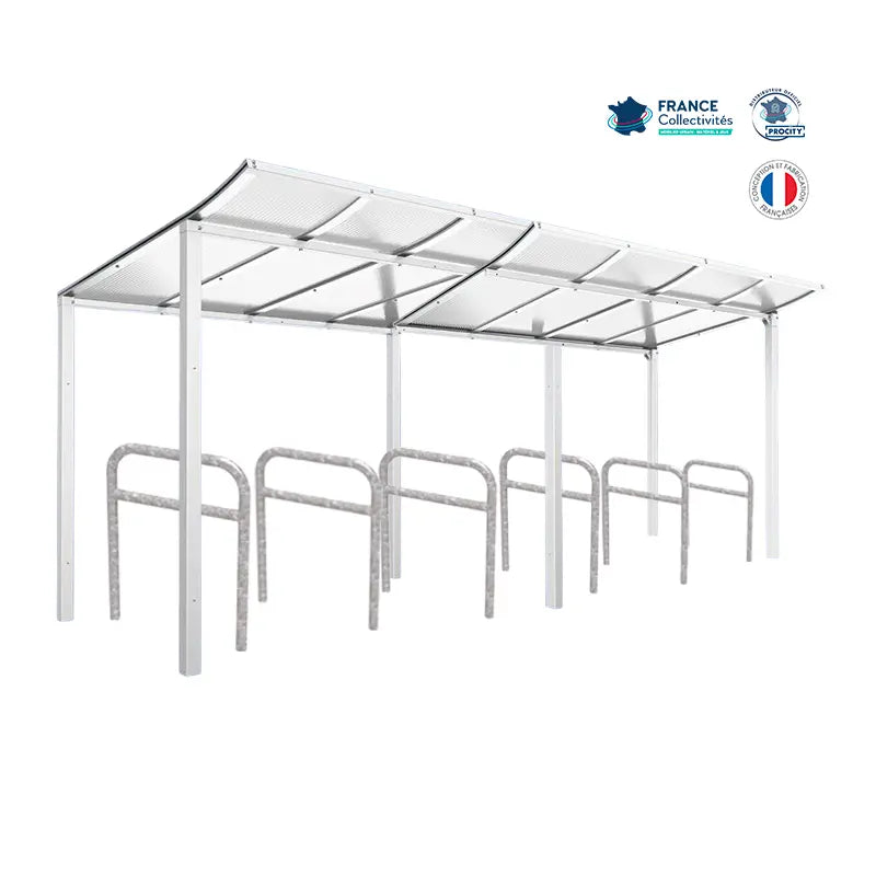 Pack abri vélos Modulo + appuis au choix - 12 places Procity