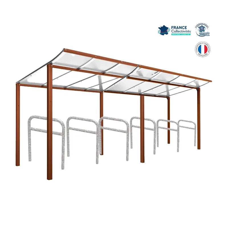 Pack abri vélos Modulo + appuis au choix - 12 places Procity