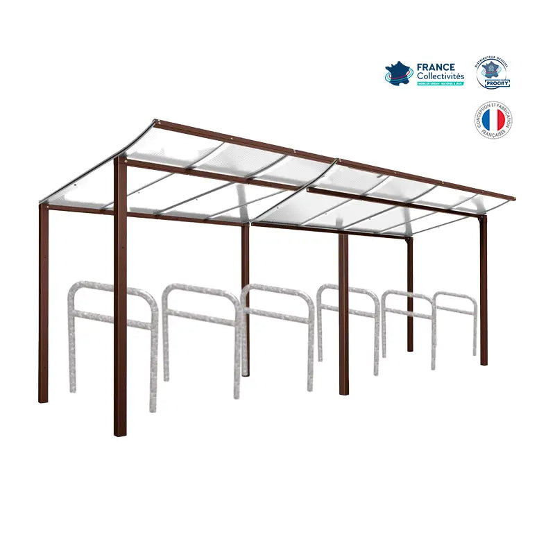 Pack abri vélos Modulo + appuis au choix - 12 places Procity