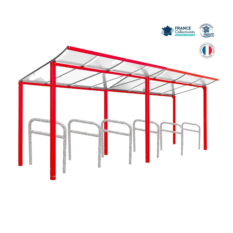 Pack abri vélos Modulo + appuis au choix - 12 places Procity