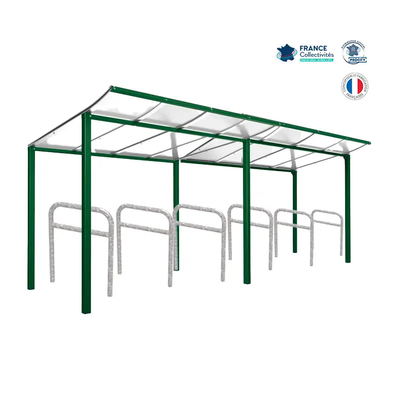 Pack abri vélos Modulo + appuis au choix - 12 places Procity