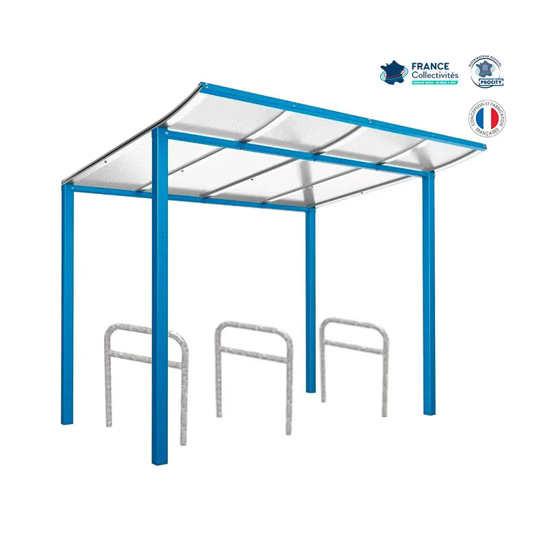 Pack abri vélos Modulo + appuis au choix - 6 places Procity