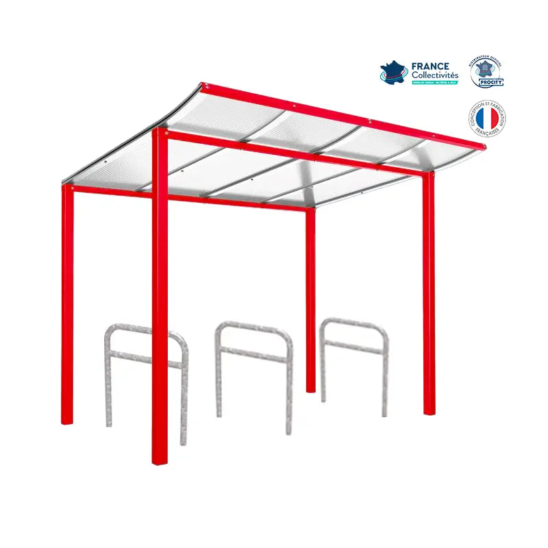 Pack abri vélos Modulo + appuis au choix - 6 places Procity