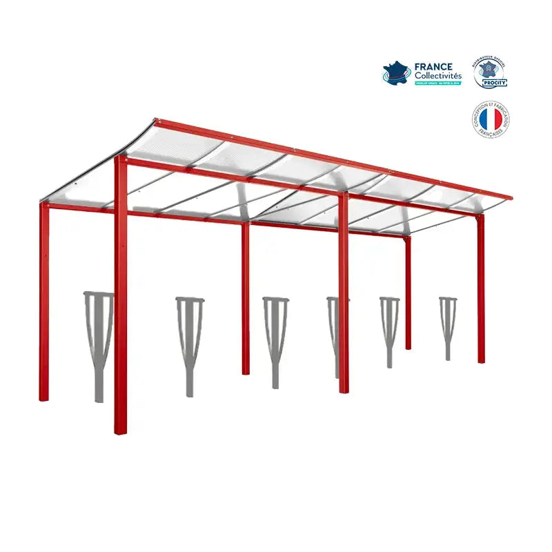 Pack abri vélos Modulo + appuis au choix - 12 places Procity