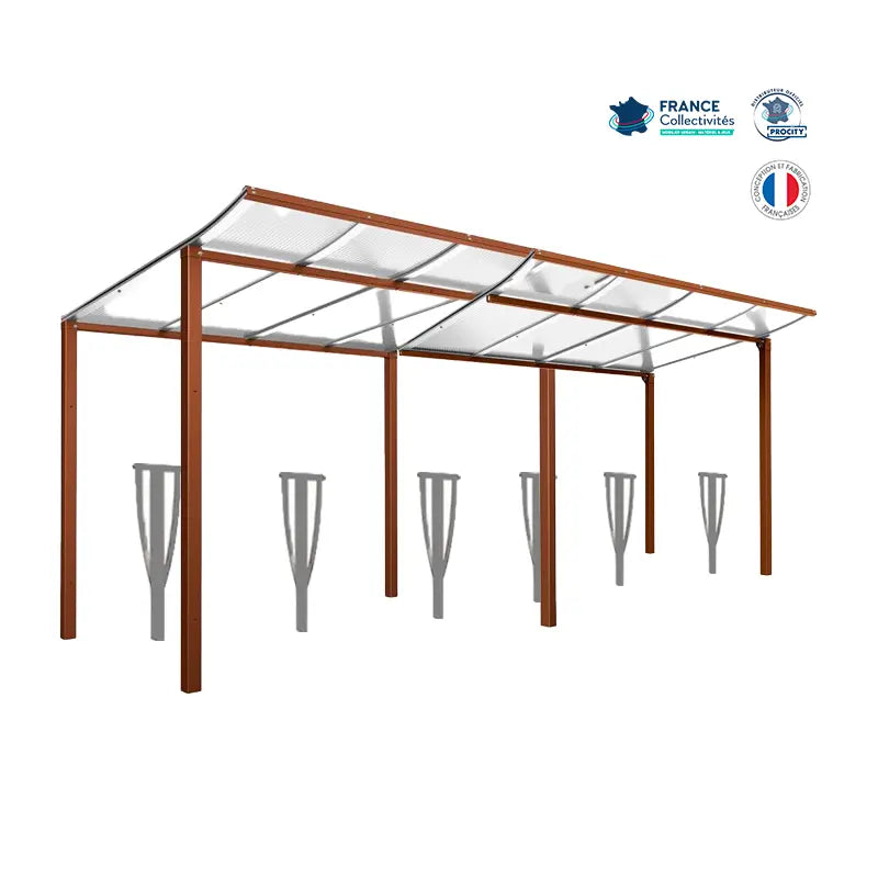 Pack abri vélos Modulo + appuis au choix - 12 places Procity