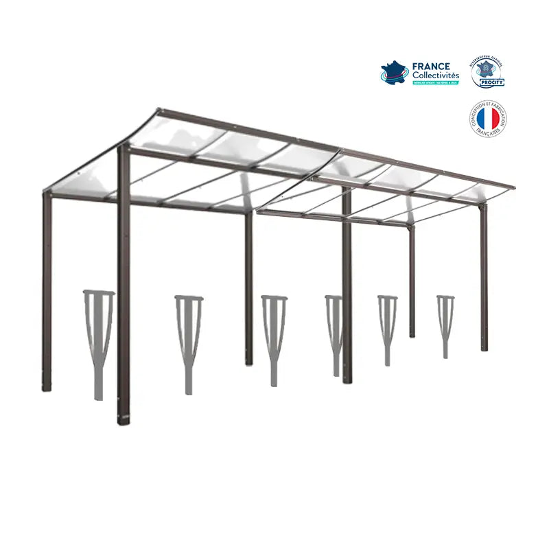Pack abri vélos Modulo + appuis au choix - 12 places Procity