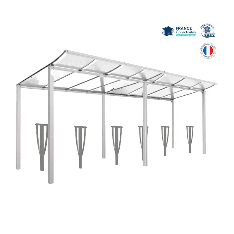 Pack abri vélos Modulo + appuis au choix - 12 places Procity