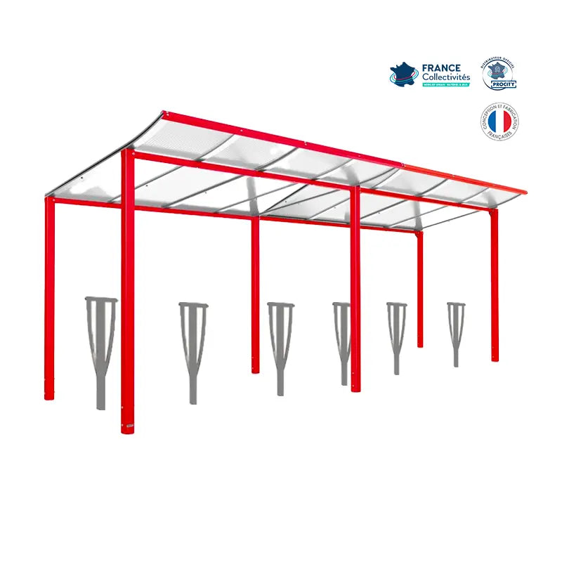 Pack abri vélos Modulo + appuis au choix - 12 places Procity