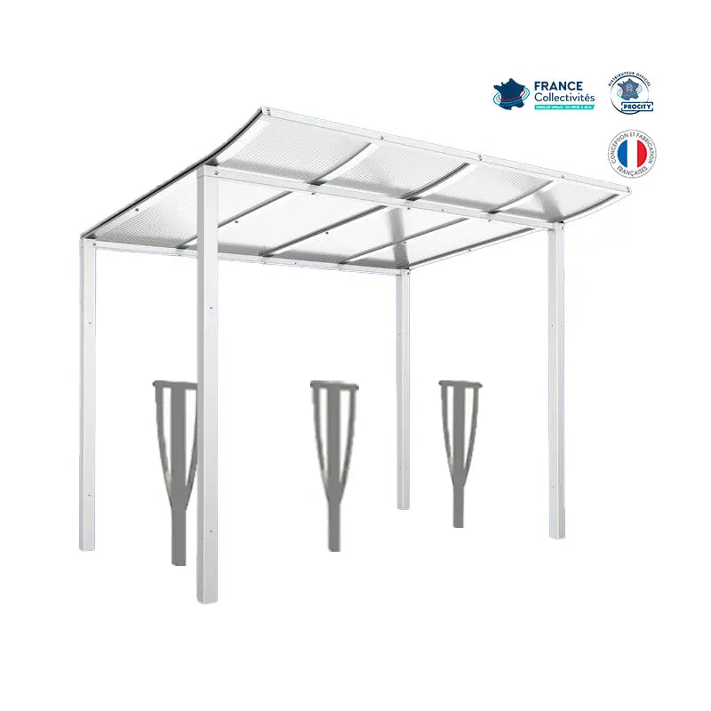 Pack abri vélos Modulo + appuis au choix - 6 places Procity