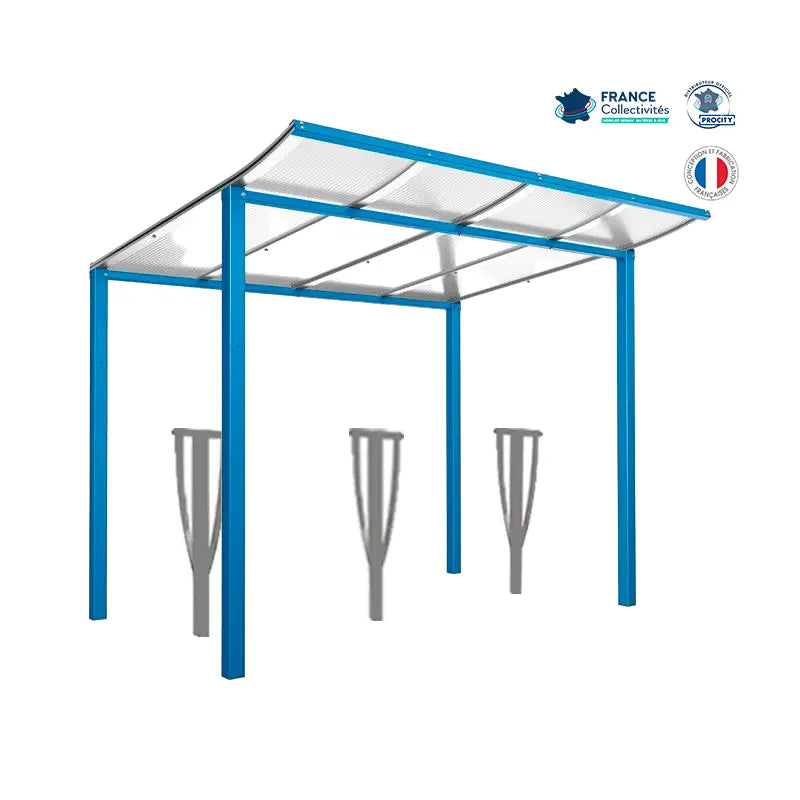 Pack abri vélos Modulo + appuis au choix - 6 places Procity