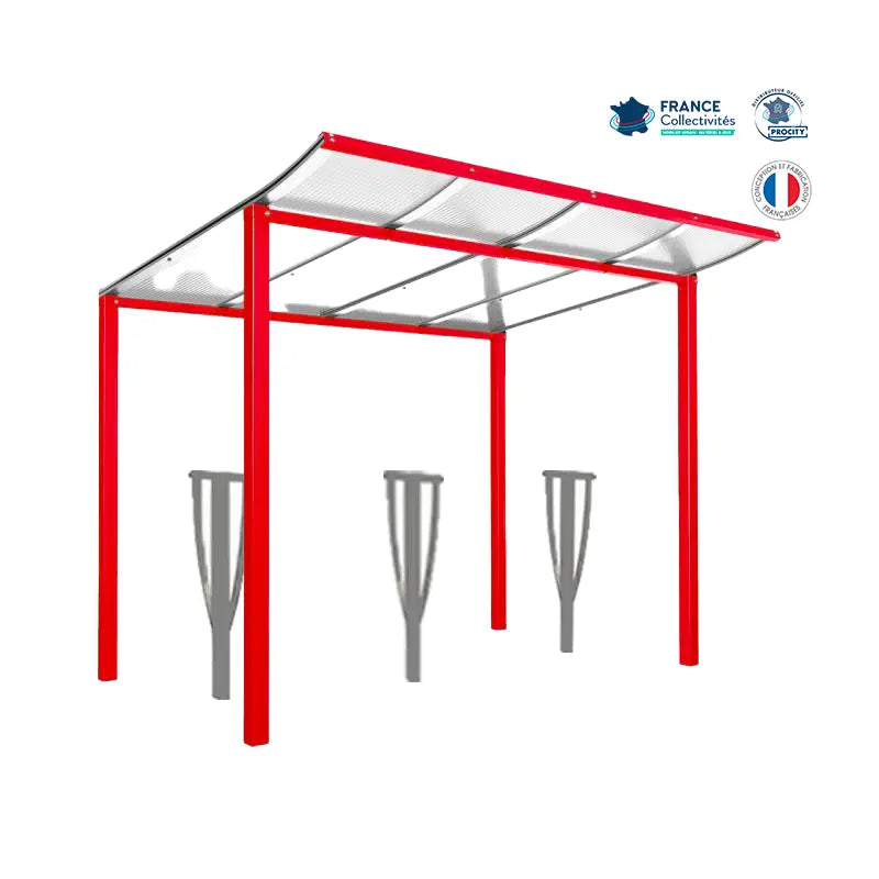 Pack abri vélos Modulo + appuis au choix - 6 places Procity