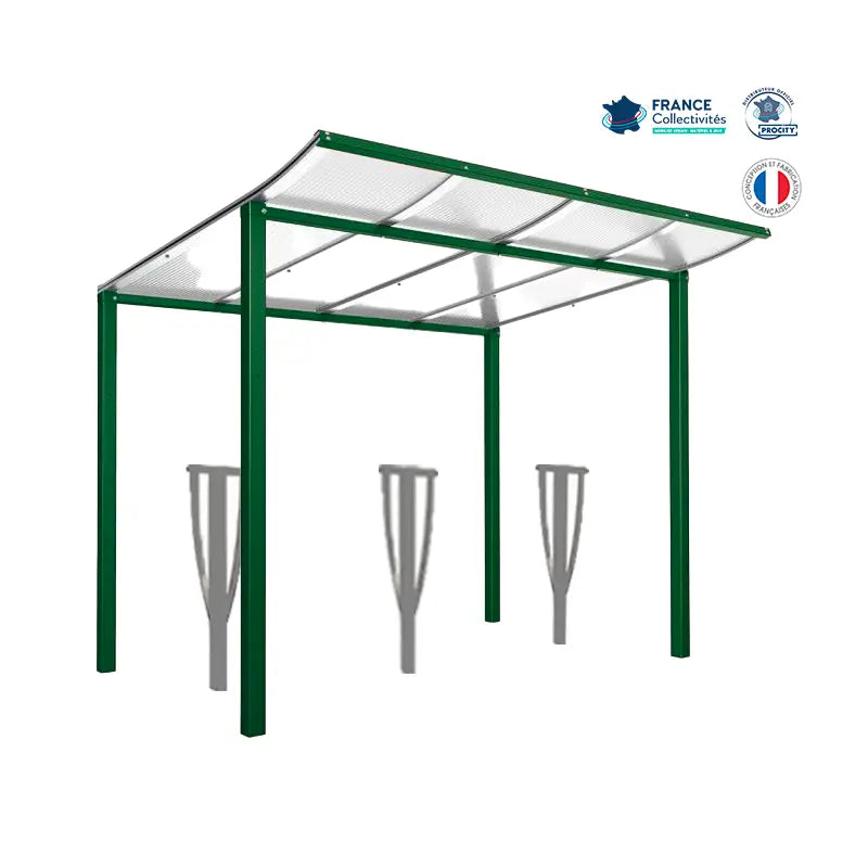 Pack abri vélos Modulo + appuis au choix - 6 places Procity