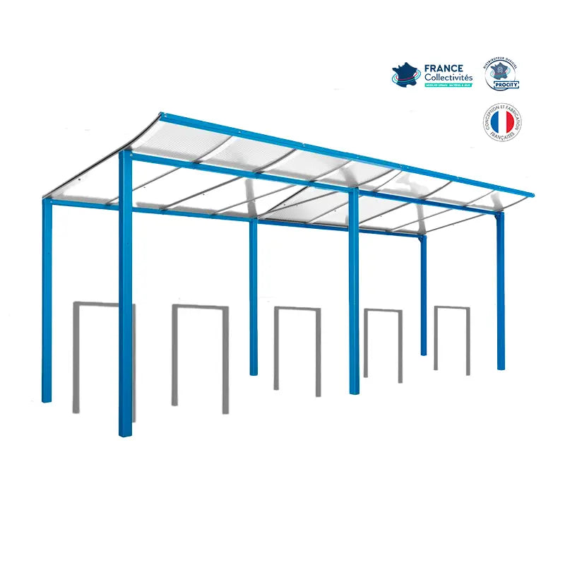 Pack abri vélos Modulo + appuis au choix - 10 places Procity