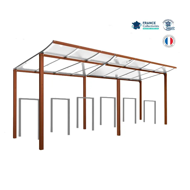 Pack abri vélos Modulo + appuis au choix - 12 places Procity