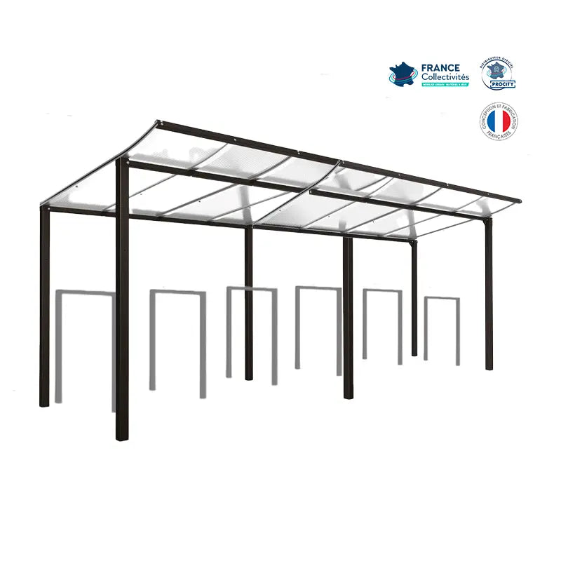 Pack abri vélos Modulo + appuis au choix - 12 places Procity