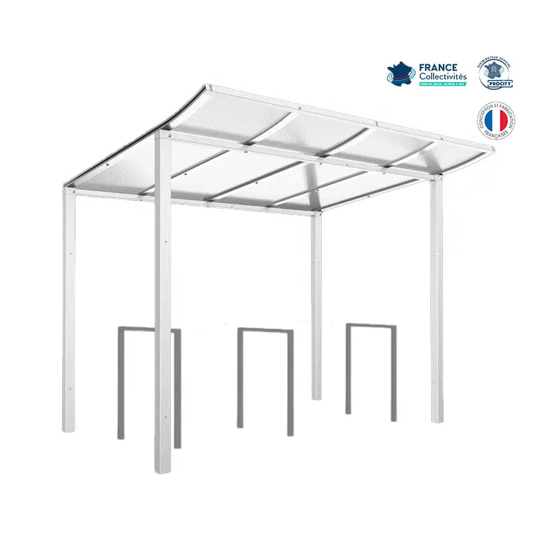 Pack abri vélos Modulo + appuis au choix - 6 places Procity
