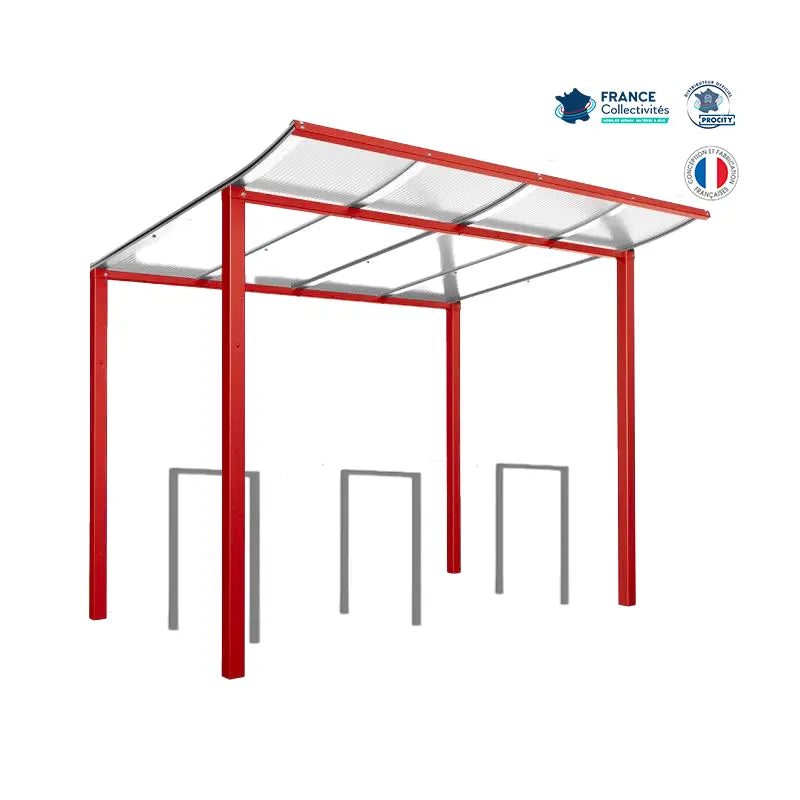 Pack abri vélos Modulo + appuis au choix - 6 places Procity