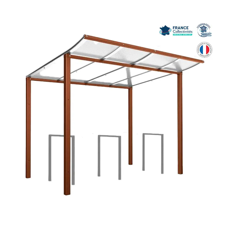 Pack abri vélos Modulo + appuis au choix - 6 places Procity