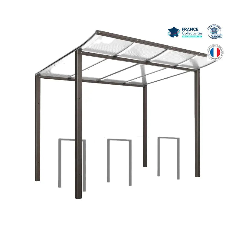 Pack abri vélos Modulo + appuis au choix - 6 places Procity